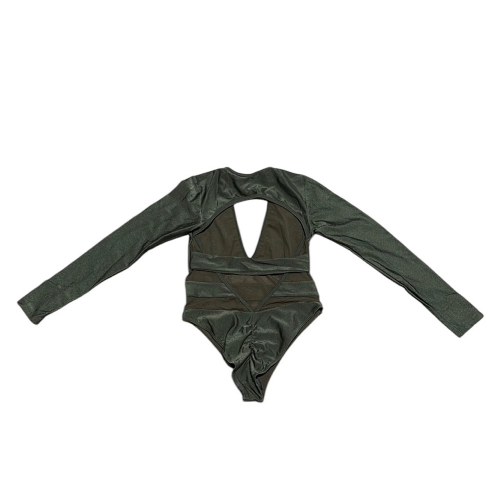 Hollie Watman Green One Piece Swim Suit
